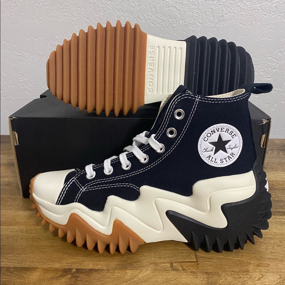 Converse Run Star Motion Hi Black White Gum 171545C Women's Sizes